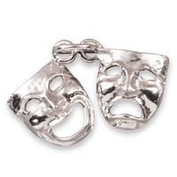 Silver \'Comedy And Tragedy\' Masks Charm 1915