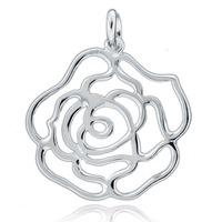 Silver Flat Cut Out Rose Pendant 8.63.6793