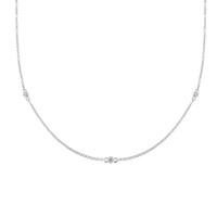 silver 18 round cubic zirconia station necklace 8182274