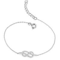 Silver Cubic Zirconia Infinity Bracelet B4576C