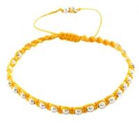 Silver and Yellow Single Row Friendship Bracelet 8285321