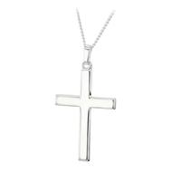 Silver Plain Cross and Pendant SCS25