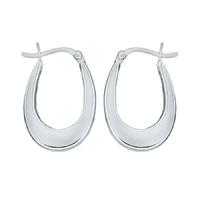 Silver Oval Creole Earrings 8.53.9579