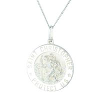 silver heavy st christopher pendant 8618199