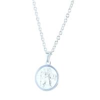 Silver Small Round St Christopher P30-8051-SC1118