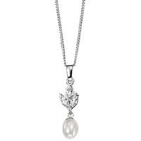 Silver 3 x Cubic Zirconia marquise FWP Drop Pendant P3080W N2323