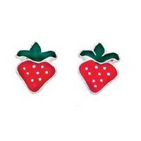 Silver Kids Strawberry Stud Earrings A734R