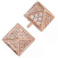 Sif Jakobs Ladies Rose Gold-Plated \'Panzano\' Cubic Zirconia Pyramid Earrings SJ-E1851-CZ(RG)