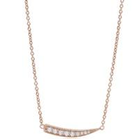 Sif Jakobs Rose Gold-Plated \'Pila\' Graduated White Cubic Zirconia Necklace SJ-C1010-CZ(RG)