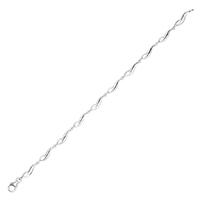 Silver Small Twist Link Bracelet B4029