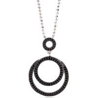 Sif Jakobs Ladies Rhodium Plated \'Citerna\' Black Cubic Zirconia Pendant SJ-P2212-BK