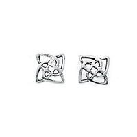 silver childrens open celtic knot stud earrings a170