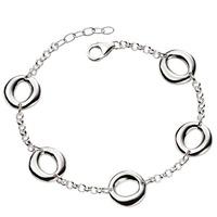 Silver Open Circle Bracelet B4812