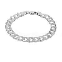 silver 8 flat square curb bracelet 8237023