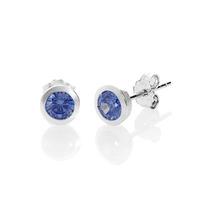 Silver June Blue Cubic Zirconia Earrings WE1282-CZ-AL