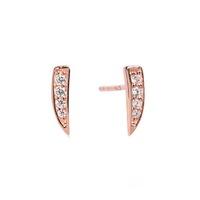 Sif Jakobs Ladies Rose Gold-Plated \'Pila Piccolo\' White Cubic Zirconia Small Graduated Earrings SJ-E1033-CZ(RG)