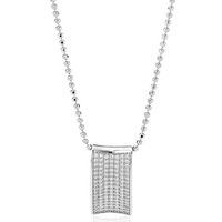 sif jakobs ladies rhodium plated dinami white pave pendant sj p0040 cz ...