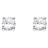 silver clear cz round 4 claw studs gk e457c