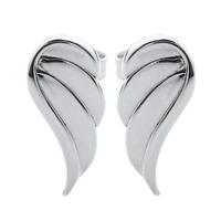 Silver Angel Wing Stud Earrings SEC0045A