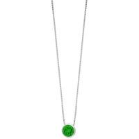 Silver May Green Cubic Zirconia Pendant WP1282-CZ-E