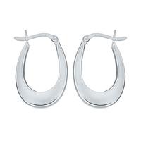 Silver Oval Creole Earrings 8.53.9579