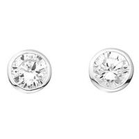 Silver CZ Round Stud GK-E2928C