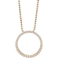 Sif Jakobs Ladies Rose Gold-Plated \'Biella Grande\' White Cubic Zirconia Necklace SJ-P3125-CZ(RG)/90