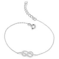 Silver Cubic Zirconia Infinity Bracelet B4576C