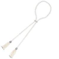 silver freshwater pearl and cubic zirconia 32 tassel necklace pow70164 ...