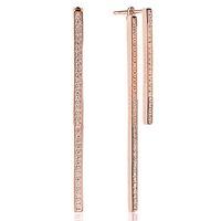 sif jakobs rose gold plated simeri due piccolo ear jackets sj e1035 cz ...