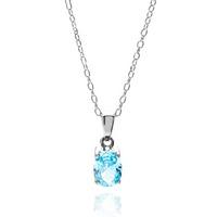 silver march oval aquamarine blue cubic zirconia pendant ojs0018p cz a ...