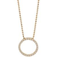 Sif Jakobs Rose Gold-Plated \'Biella\' White Cubic Zirconia Necklace SJ-P3120-CZ(RG)/70
