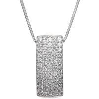 sif jakobs ladies rhodium plated bari white pave pendant sj p2859 cz