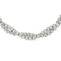 silver 18 double row twisted ball chain necklace 8169334