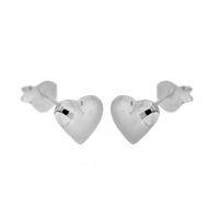 Silver 7mm Heart Stud Earrings 8-55-5989