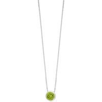 Silver August Green Cubic Zirconia Pendant WP1282-CZ-PE