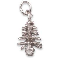 Silver Christmas Tree Charm 2000