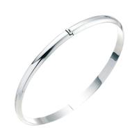 Silver Plain Hinged Round Bangle