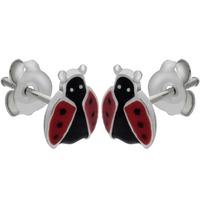 Silver Kids Ladybird Stud Earrings A918