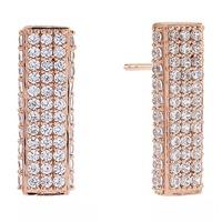 sif jakobs ladies rose gold plated bacoli piccolo cubic zirconia bar s ...