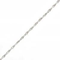 Silver 16 Inch Prince Of Wales Rope Chain