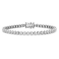 silver 175cm cubic zirconia tennis bracelet 8 25 3291