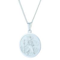 Silver Large Round St Christopher P30-8042-SC1620