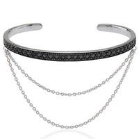 sif jakobs ladies rhodium plated simeri catena black cubic zirconia se ...