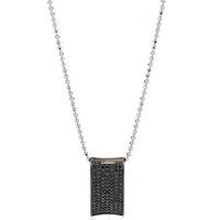 Sif Jakobs Ladies Rose Rhodium Plated \'Dinami\' Black Pave Pendant SJ-P0040-BK(BK)/45