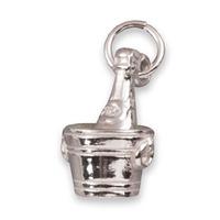 Silver Champagne And Bucket Charm 1926