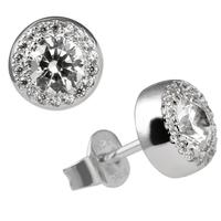 Silver Clear CZ Round Cluster Studs 62-1467-1-082