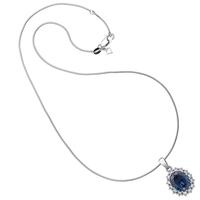 silver blue white oval cluster pendant 65 1144 1 089