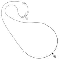 Silver Round Clear CZ 6 Claw Pendant 65-1006-1-082