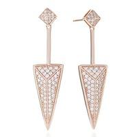 Sif Jakobs Rose Gold-Plated \'Pecetto Grande\' White Cubic Zirconia Arrow Earrings SJ-E0463-CZ(RG)